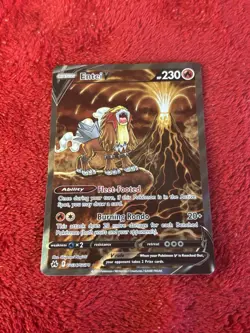 Entei V GG36/GG70 Crown Zenith: Galarian Gallery Holo Pokemon Card Nm- - Image 1
