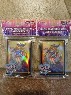 Yugioh Dark Magician Girl Card Sleeves Lot ×2 Brand New Sealed 100 Sleeves Total - Image 1