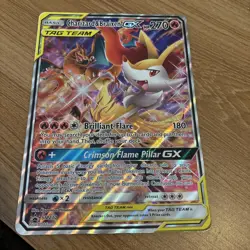 Pokemon Jumbo Promo Card Charizard & Braixen GX In Excellent Condition - Image 1