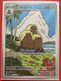 Pokemon Alolan Dugtrio Card 208/191 NM Illustration Rare, Surging Sparks Series - Image 1
