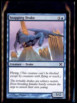 Magic: The Gathering Snapping Drake 10th Edition 110/383 Common 4 Card Lot - Image 1
