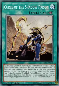 SDSH-EN023 CURSE OF THE SHADOW PRISON COMMON 1ST EDITION YuGiOh CARD - Image 1