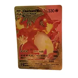 Charizard VMAX 020/189 Gold Metal Foil Fan Card Pokemon HP 330 - Image 1