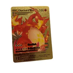 Charizard VMAX 020/189 Gold Metal Foil Fan Card Pokemon HP 330 - Image 3
