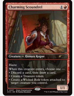 MTG Foil - Charming Scoundrel - P 0037 - NM - Image 1
