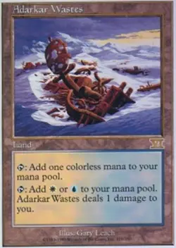 1x Adarkar Wastes Heavy Play, English 6th Edition MTG Magic - Image 1