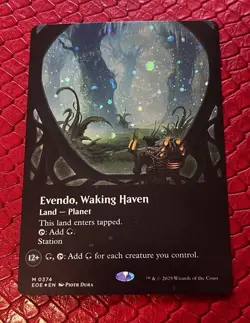MTG Evendo, Waking Haven (Borderless) (Galaxy Foil) Edge of Eternities Foil #374 - Image 1