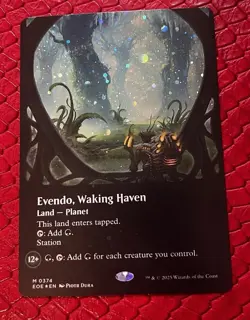 MTG Evendo, Waking Haven (Borderless) (Galaxy Foil) Edge of Eternities Foil #374 - Image 2