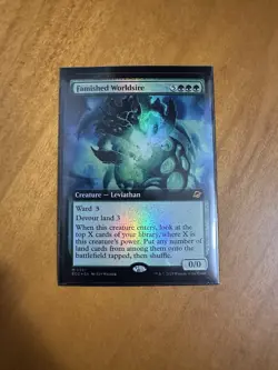 x1 MTG EOE Famished Worldsire Extended Art Foil 0341 Pack Fresh - Image 1