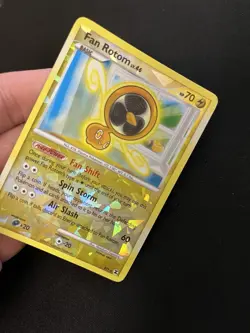 Fan Rotom RT1 LP Reverse Holo Rare Cracked Ice Shatter Pokemon Cards Vintage - Image 2