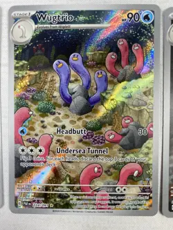 Paldean Fates Illustration Rare LOT Pokemon TCG Palafin Wugtrio Pawmi IR Holo NM - Image 5
