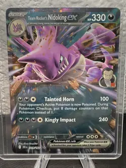 Team Rocket's Nidoking ex Pokemon Destined Rivals 119/182 Double Rare NM - Image 4