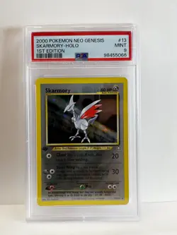 2000 Pokemon Neo Genesis Skarmory Holo 13 PSA 9 1st Edition - Image 1