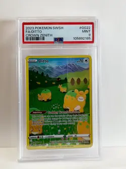 2023 Pokemon SWSH GG22 Ditto Crown Zenith FA PSA 9 - Image 1