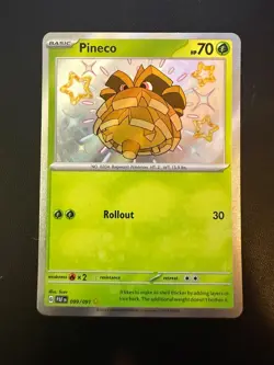 Pokemon TCG Pineco Paldean Fates 099/091 Baby Shiny Rare NM. - Image 1