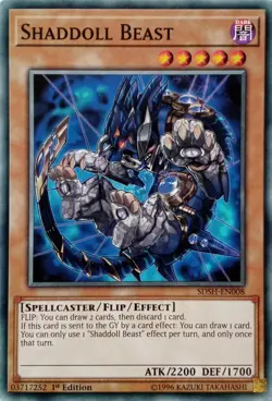 SDSH-EN008 SHADDOLL BEAST COMMON 1ST EDITION YuGiOh CARD - Image 1
