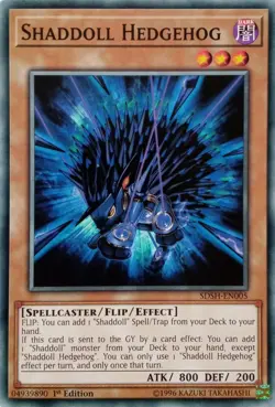SDSH-EN005 SHADDOLL HEDGEHOG COMMON 1ST EDITION YuGiOh CARD - Image 1