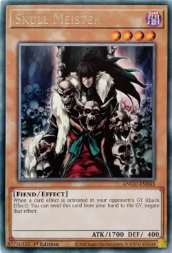 ANGU-EN043 SKULL MEISTER RARE 1ST EDITION YuGiOh CARD - Image 1