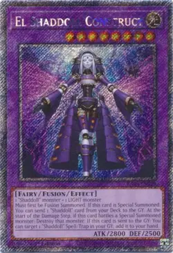 Yugioh! El Shaddoll Construct - RA04-EN229 - Platinum Secret Rare - 1st Edition - Image 1