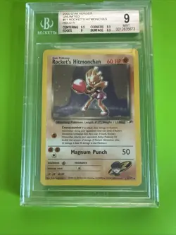 Rockets Hitmonchan Gym Heroes Trading Card 11/132 Holo Becket 9 - Image 1