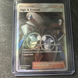 Ingo & Emmet ultra rare sun & moon team up 176/181 holo pokemon card - Image 1