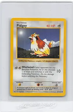 Pidgey 57/102 - SHADOWLESS - Base Set - VINTAGE WOTC POKEMON CARD - HP - Image 1
