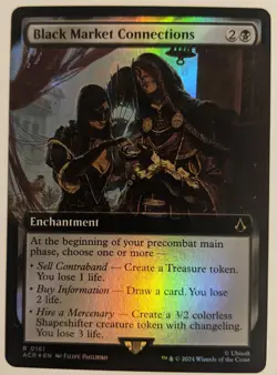 MTG English Magic Card FOIL Near Mint BLACK MARKET CONNECTIONS, Assassin's Creed - Image 1