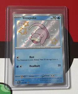 Pokemon TCG Paldean Fates Slowpoke Card 116/091 Shiny Rare - Image 1