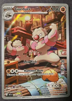 Gurdurr 126/086 Illustrstion Rare Black Bolt Pokemon Card English Near Mint - Image 1