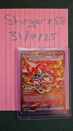 Pokemon TCG Hearthflame Mask Ogerpon EX Twilight Masquerade Holo Card 212/167 - Image 1