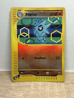 Pupitar 90/165 Reverse Holo Expedition E Reader Series Pokemon Card Ding - Image 1