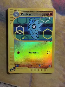 Pupitar 90/165 Reverse Holo Expedition E Reader Series Pokemon Card Ding - Image 2