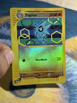 Pupitar 90/165 Reverse Holo Expedition E Reader Series Pokemon Card Ding - Image 3