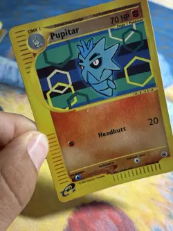 Pupitar 90/165 Reverse Holo Expedition E Reader Series Pokemon Card Ding - Image 4