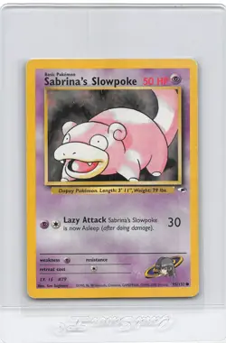 Sabrina's Slowpoke 95/132 - Gym Heroes - VINTAGE WOTC POKEMON CARD - MP/HP - Image 1
