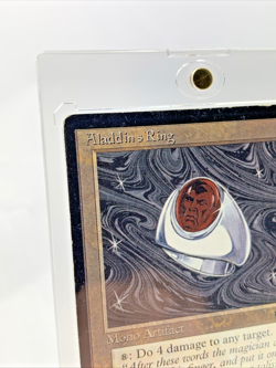 ARABIAN NIGHTS - Aladdin's Ring - Played MTG Magic the Gathering Card in Holder - Image 2
