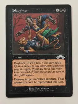 MTG Slaughter LP Light Play Exodus Magic the Gathering - Image 1