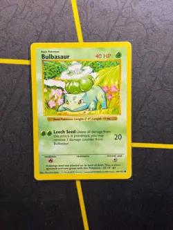 Bulbasaur 44/102 - Pokemon TCG Base Set Shadowless WOTC - MP/HP - Image 1