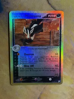 Team Magma's Mightyena 21/95 Ex Team Magma vs Team Aqua Reverse Holo Pokemon MP - Image 2