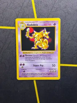 Kadabra 32/102 - Pokemon Base Set Shadowless WOTC - MP - Image 1