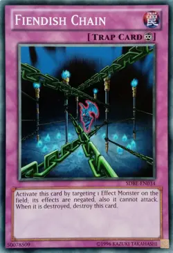 SDBE-EN034 FIENDISH CHAIN COMMON YuGiOh CARD - Image 1
