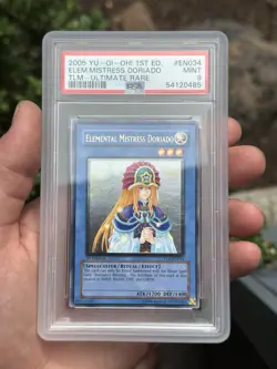 Yugioh - Elemental Mistress Doriado TLM-EN034 1st Ultimate Rare PSA 9 MINT - Image 1