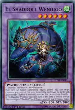 SDSH-EN042 EL SHADDOLL WENDIGO COMMON 1ST EDITION YuGiOh CARD - Image 1