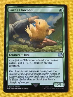 Sazh's Chocobo Magic Card FF XIII FFXI EN Uncommon Bird Creature - Image 1