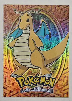 Dragonite -POKEMON TOPPS AUTHENTIC CARD NM #149 E12 Of 12 blue logo RAINBOW HOLO - Image 1