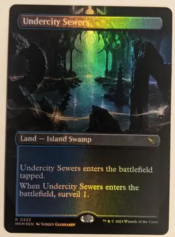 MTG English Magic Card NM FOIL BORDERLESS UNDERCITY SEWERS, Murders Karlov Manor - Image 1