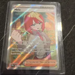 Pokemon TCG Prismatic Evolutions Mela Full Art Trainer Ultra Rare Card 140/131 - Image 1