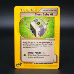 Grass Cube 01 124/147 Aquapolis E Series Vintage WOTC Pokemon Card - NM - Image 1
