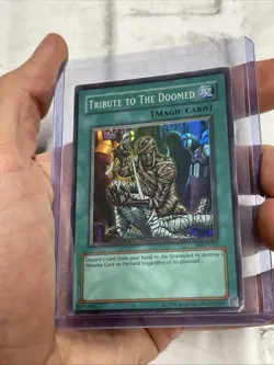 Tribute to the Doomed MRD-057 Lightly Played LP Super Holo Rare Yugioh Card 2002 - Image 1