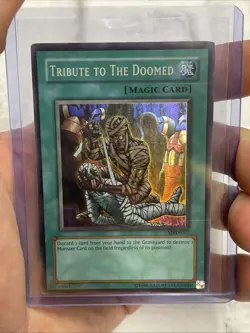 Tribute to the Doomed MRD-057 Lightly Played LP Super Holo Rare Yugioh Card 2002 - Image 2